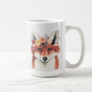 Flower Crown Forester Fox Coffee Mug