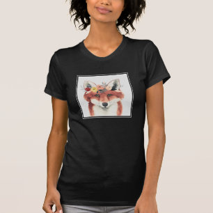 Flower Crown Forester Fox T-Shirt