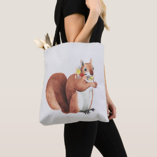 Flower Crown Forester Squirrel Tote Bag