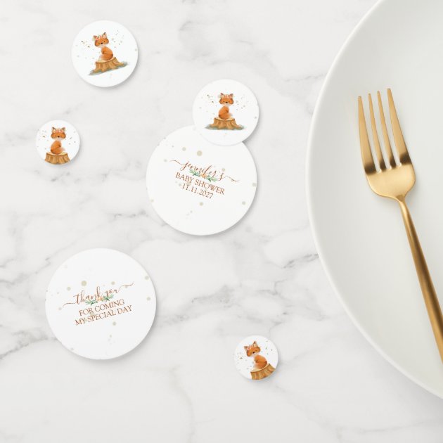 Flower Crown Fox Party Confetti