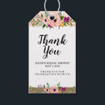 Flower Crown Glitter Bridal Shower Thank You Rose Gift Tags<br><div class="desc">Bridal Shower Thank You Tags. Matches Flower Crown Bridal Shower Invites.</div>