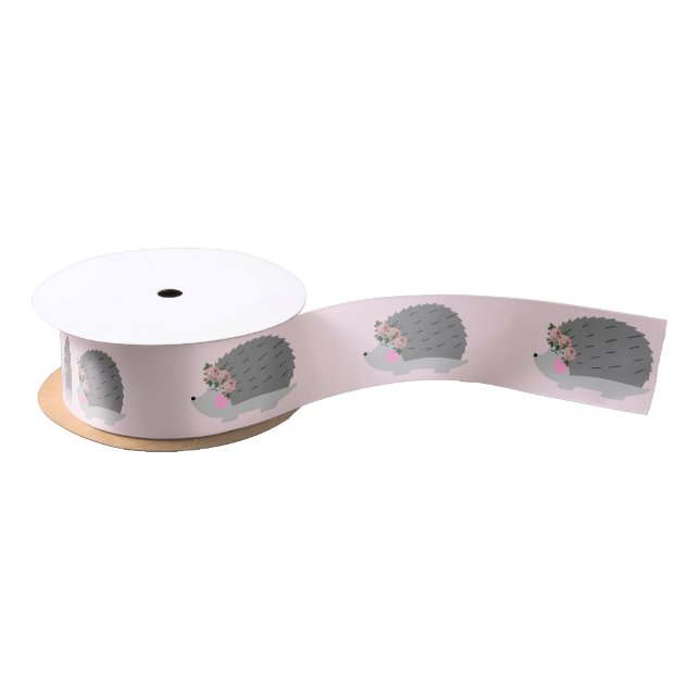 Flower Crown Hedgehog Ribbon (Spool)