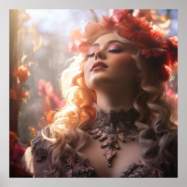 Flower Crown Lady Poster (Front)