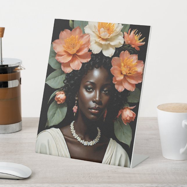 Flower Crown Pedestal Sign (In SItu)