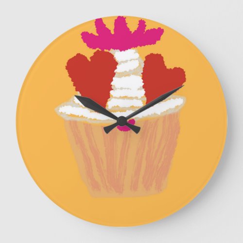 Flower cupcake clock