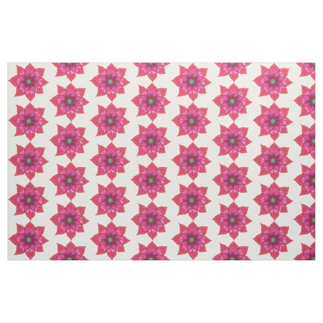 Flower Custom Combed Cotton (56" width) Fabric (Fat Quarter)