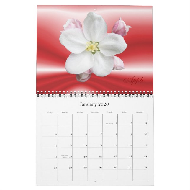 Flower Cut-outs 2012 Calendar (Jan 2026)