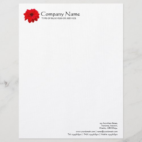 Flower _ Dahlia _ Bishop of Llandaff Letterhead