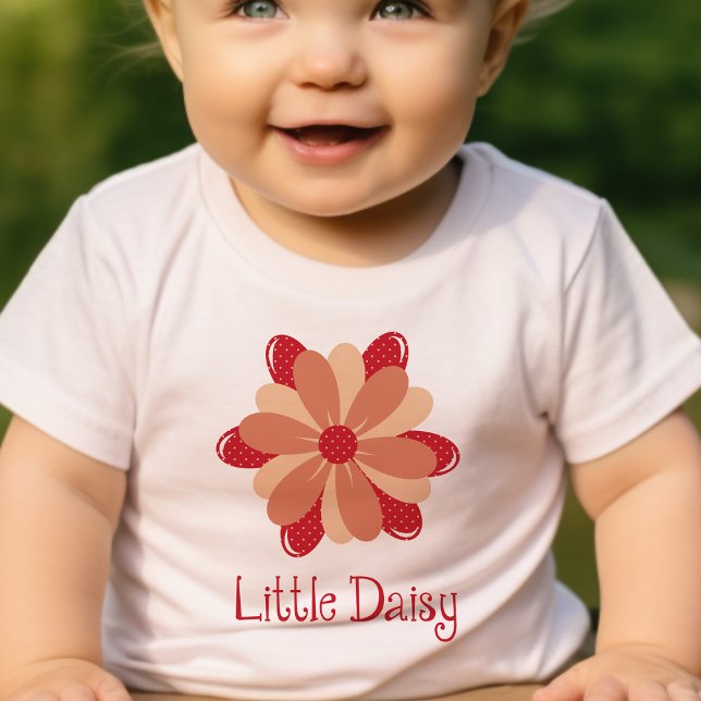 flower daisy cute little red baby T-Shirt (Creator Uploaded)