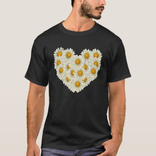 Flower Daisy  Heart Botanical Plant Gardener Daisy T-Shirt