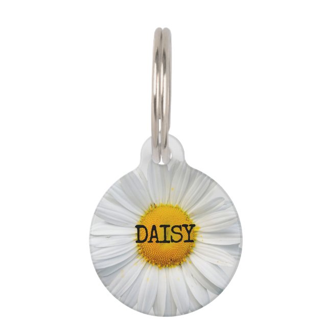 Flower Daisy Pet ID Tag