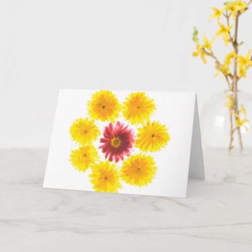 Flower Dance Chrysanthemum Get Well Card