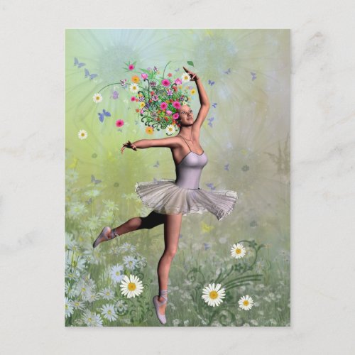 Flower dancer postcard