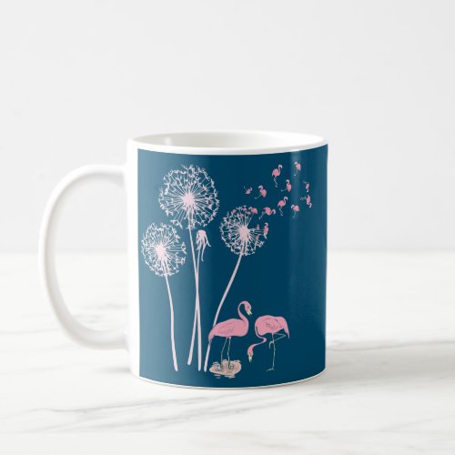 Flower Dandelion Exotic Animal Tropical Bird Pink Coffee Mug