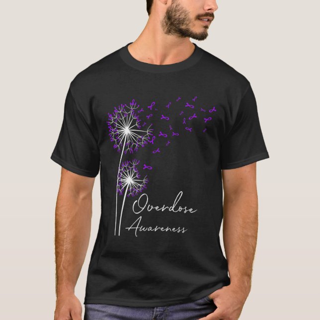 Flower Dandelion Faith Hope Love Purple Overdose A T-Shirt (Front)