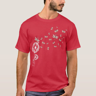 Flower Dandelion Insect Dragonflies T-Shirt