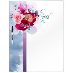 Flower Decor 12 Dry-Erase Boards Options