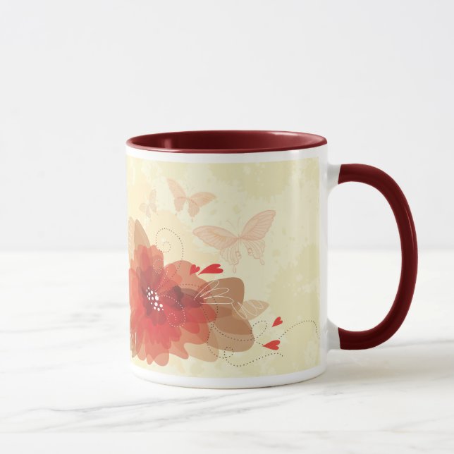 Flower Decor 17 Mug (Right)