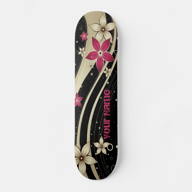 Flower Decor 19 Skateboard Deck (Front)