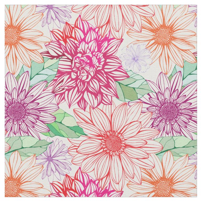 Flower Decor 26 Custom Fabric (Close Up)