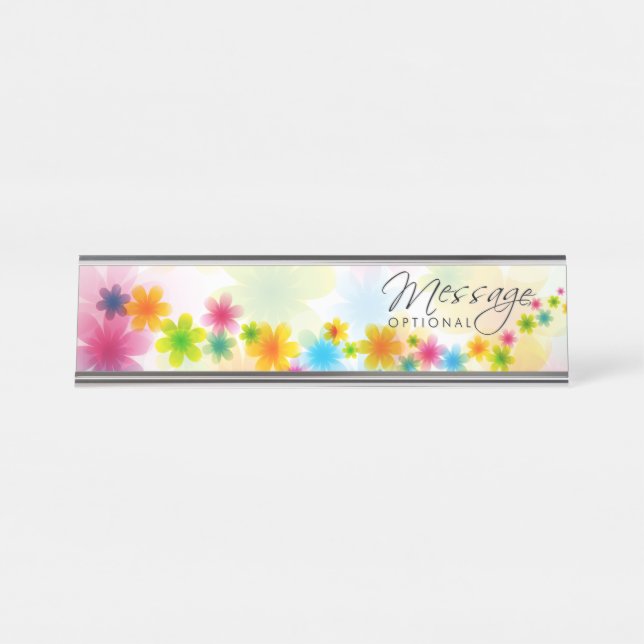 Flower Decor 54 Desk Name Plate (Front)