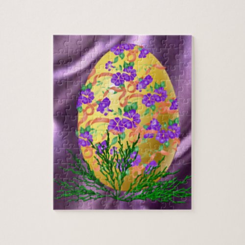 Flower Decorated Egg Jigsaw Puzzle