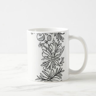 Flower decoration mug