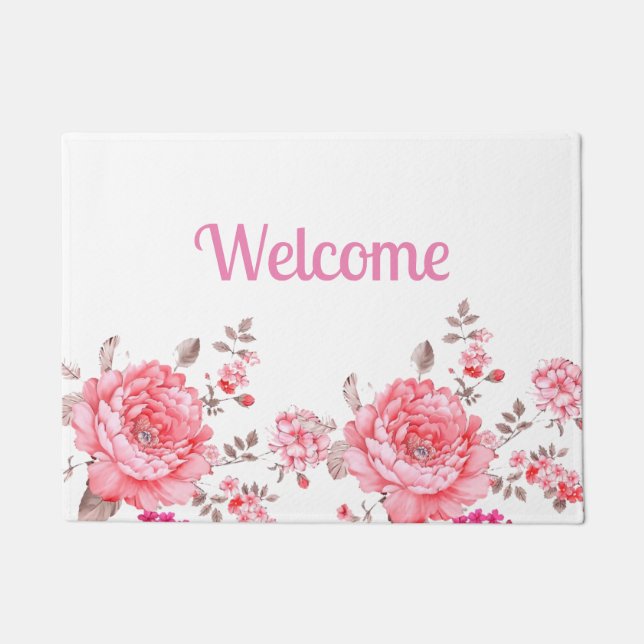  Flower Design 18" x 24" Door Mat (Front)