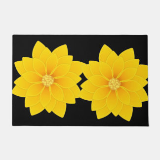 Flower Design 24" x 36" Door Mat