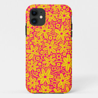 Flower Design - Amber and Rose Red.pdf iPhone 11 Case