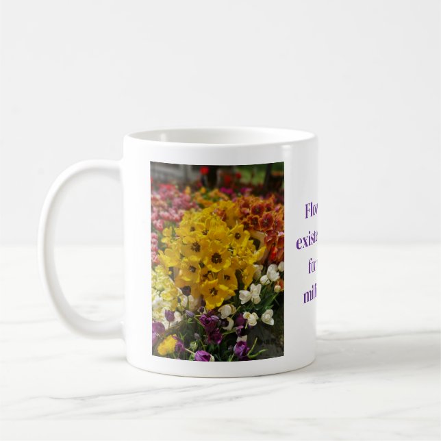 Flower design coffee mug (Left)