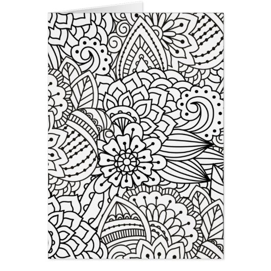 Flower Design Doodle Cards (Front)