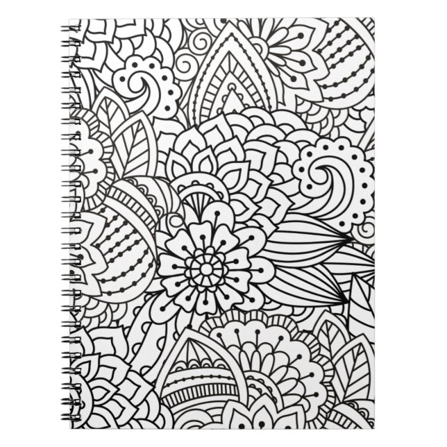 Flower Design Doodle Notebook (Front)