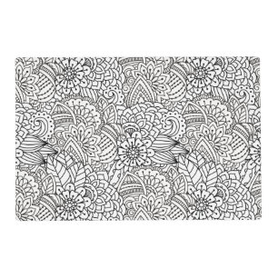 Flower Design Doodle Placemat