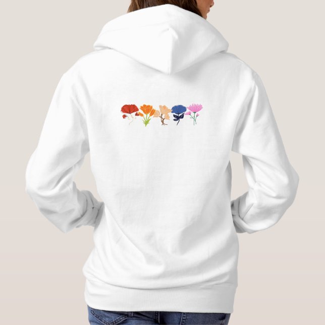 Flower Design Hoodie/ Sweatshirt (Back)