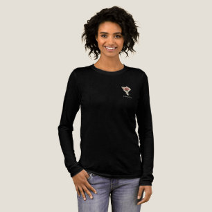 Flower Design Longsleeve T-shirt for women Tri-Blend Shirt