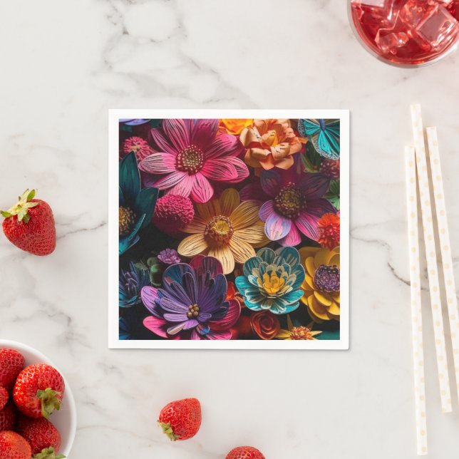 Flower Design Napkins (Insitu)