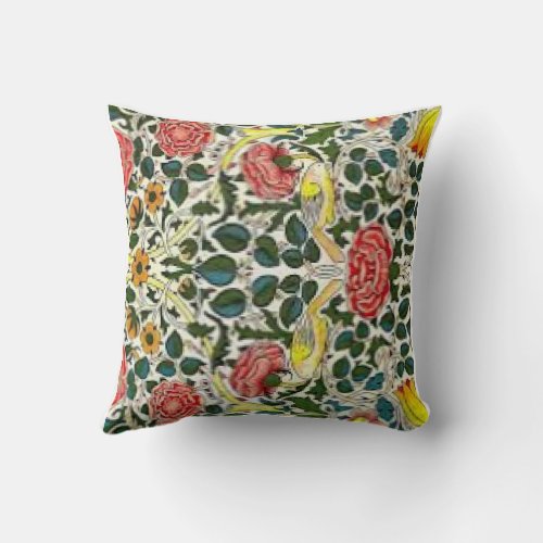 Flower design of William Morris Seaweed Throw Pillow