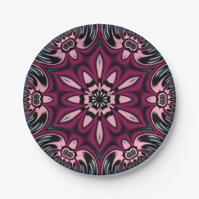 flower design paper plates (Front)