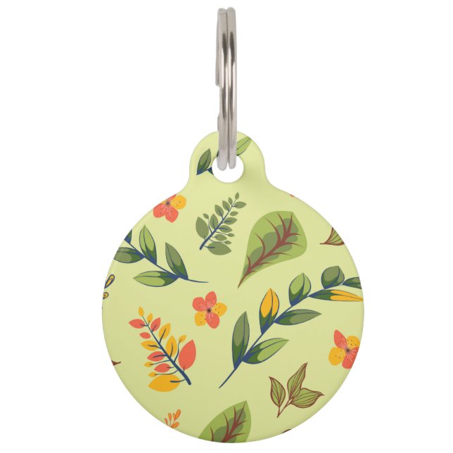 Flower Design Series 3 Pet ID Tag (Front)