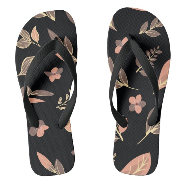 Flower Design Series Flip Flops (Footbed)