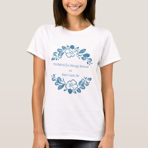 Flower Design T_Shirt