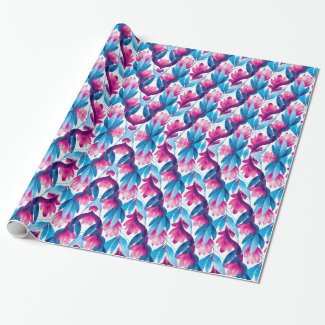 Flower design wrapping paper