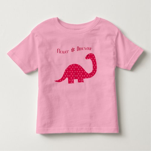 Flower Dinosaur Toddler T_shirt