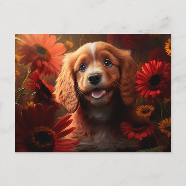 Flower Dog Postcards (Front)