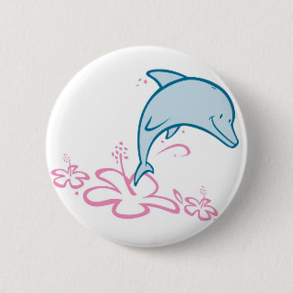 Flower Dolphin Button