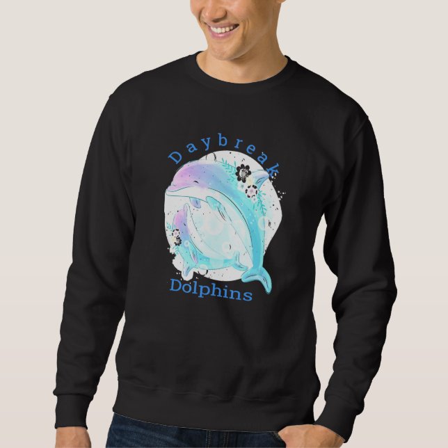 Flower Dolphins Daybreak Elementary School Ut Spir Sweatshirt (Front)