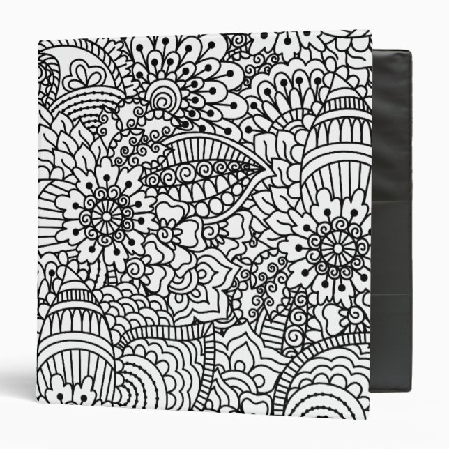 Flower Doodle Binder (Front/Inside)