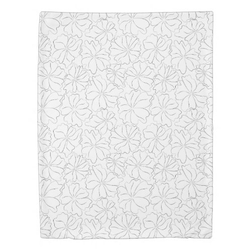 Flower doodle duvet cover