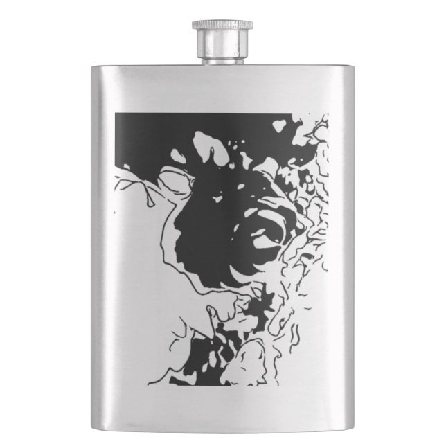 Flower Doodle Flask (Front)